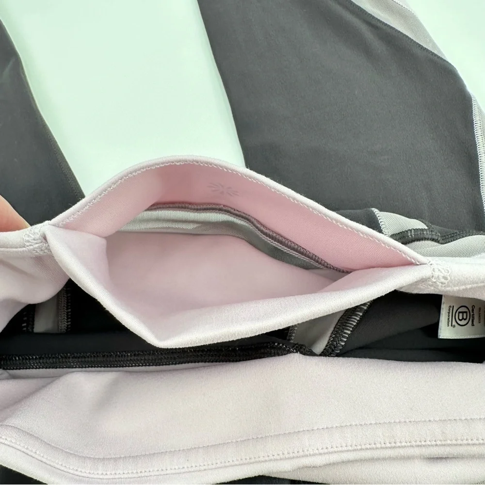 ATHLETA Women’s Pink/Gray Yoga Fitness Compression Leggings Size Small